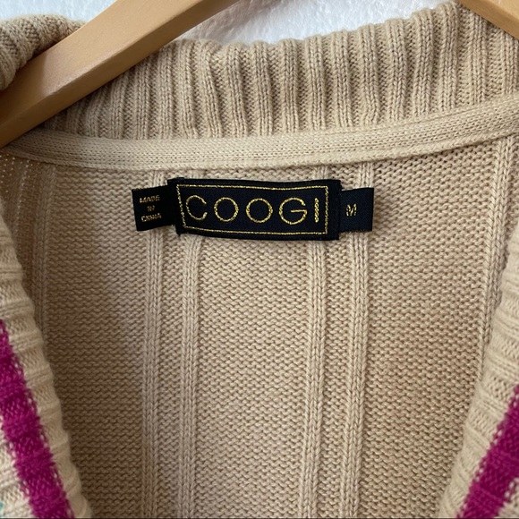 Coogie Urban Cool Cardigan Woman’s Collegiate Argyle Monogrammed Spellout Sz M - Picture 7 of 11